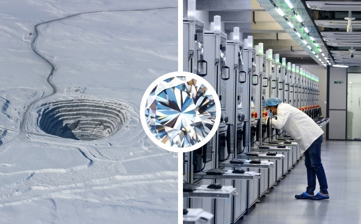 Laboratorium-gekweekte diamanten vs. gedolven diamanten