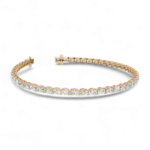 18K Yellow Gold Oval Diamond Tennis Bracelet with Lab-Grown Diamonds | Étoile