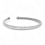 18K White Gold Platinum Oval Diamond Tennis Bracelet with Lab-Grown Diamonds | Étoile