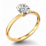 Yellow Gold Solitaire Ring with Lab-Grown Diamond | Essenza