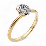 Six-Prong Yellow Gold Solitaire Ring with Lab-Grown Diamond | Essenza