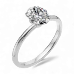 Six-Prong Platinum Solitaire Ring with Lab-Grown Diamond | Essenza
