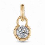 18K Yellow Gold Round and Oval Drop Earrings with Lab-Grown Diamonds Lustre Duet Drops